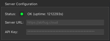 Abflug Client - Server Config Connected