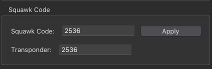 Abflug Client - Squawk code - Applied
